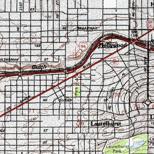 Topographic Map of Stone Tower Seventh Day Adventist Church, OR