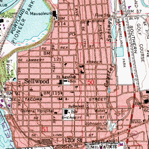 Topographic Map of The Church of Jesus Christ of Latter Day Saints, OR