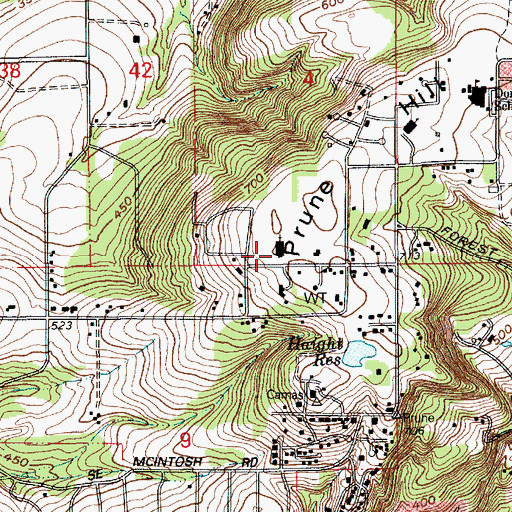 Topographic Map of The Church of Jesus Christ of Latter Day Saints Fairway Village Ward, WA