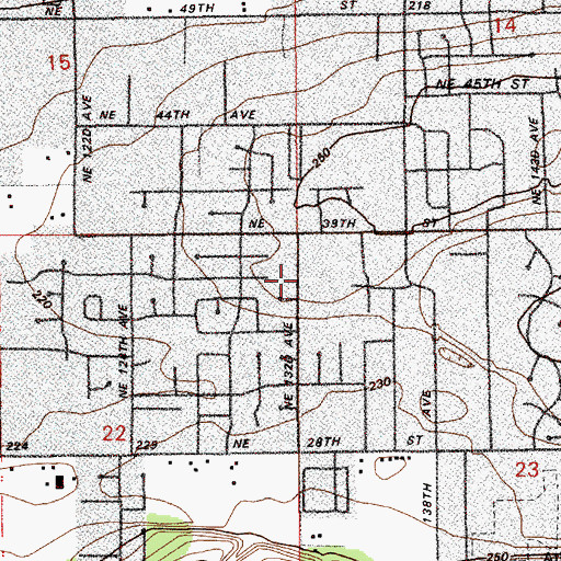 Topographic Map of The Fathers House of Vancouver, WA