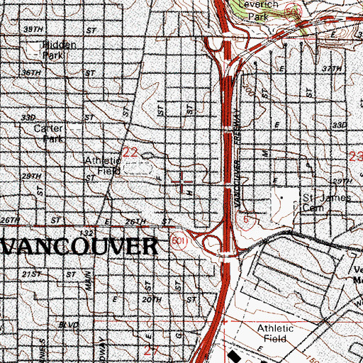 Topographic Map of The Lords Church, WA
