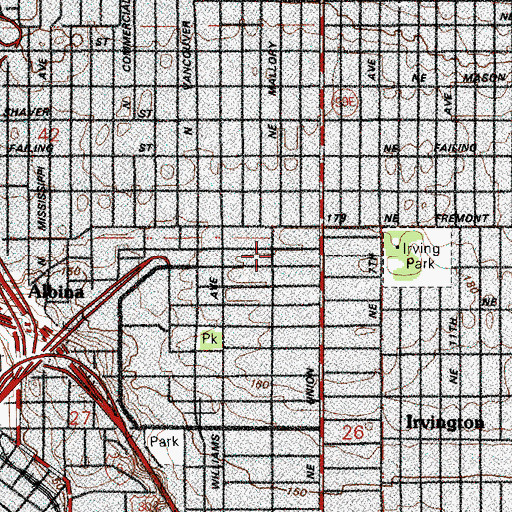 Topographic Map of The Morning Star Baptist Church, OR