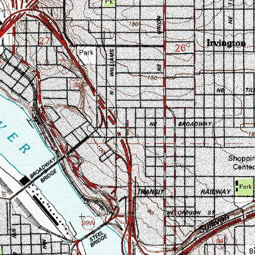 Topographic Map of The Well Church, OR