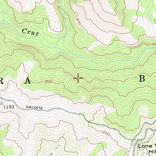 Topographic Map of Piedra Blanca, CA