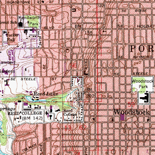 Topographic Map of Trinity United Methodist Church, OR