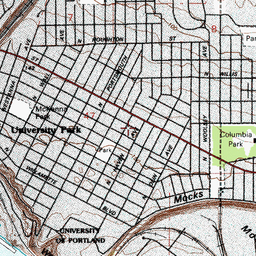 Topographic Map of United House of Prayer for all People, OR