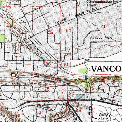 Topographic Map of Vancouver Korean Presbyterian Church, WA