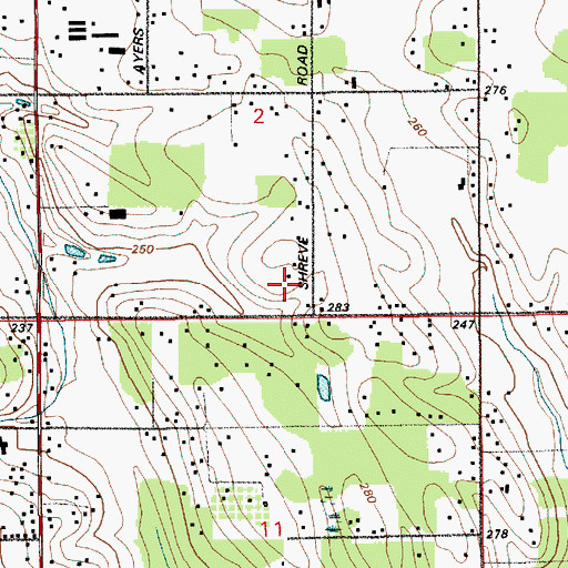 Topographic Map of Vista Community Church, WA