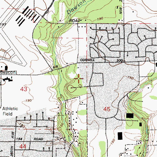 Topographic Map of West Valley Community Church, OR