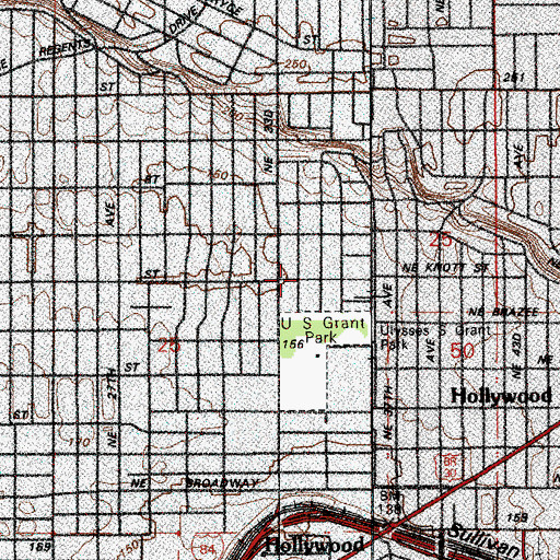 Topographic Map of Youth for Christ, OR