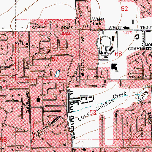 Topographic Map of Zion United Church of Christ, OR
