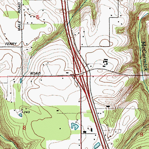 Topographic Map of Interchange 16, WA