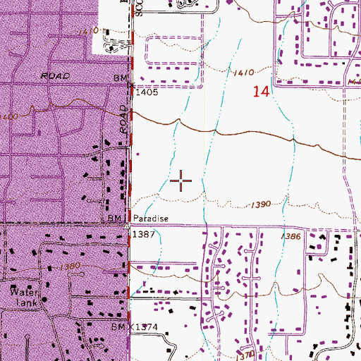 Topographic Map of Buenavante, AZ