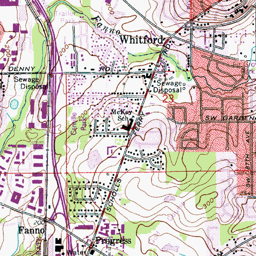 Topographic Map of Mission of the Atonement Catholic Lutheran Community, OR