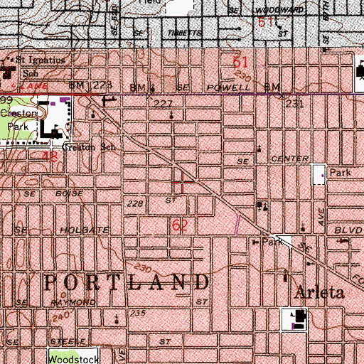 Topographic Map of Nazarene Ministry of Help, OR