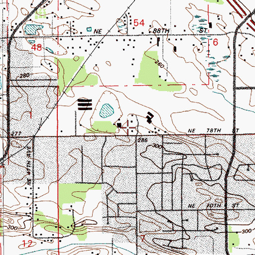Topographic Map of New Heights Church, WA