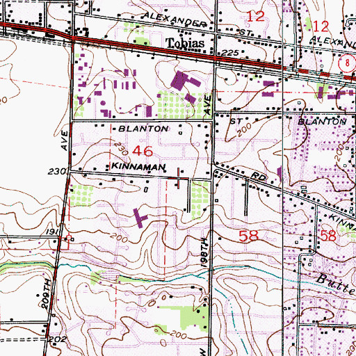 Topographic Map of New Hope Missionary Baptist Church, OR