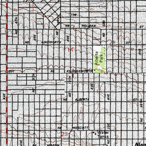 Topographic Map of New Jerusalem Baptist Church, OR