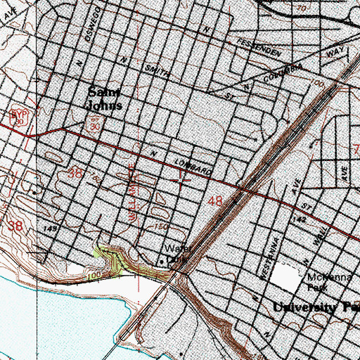 Topographic Map of New Life Community Church of God in Christ, OR
