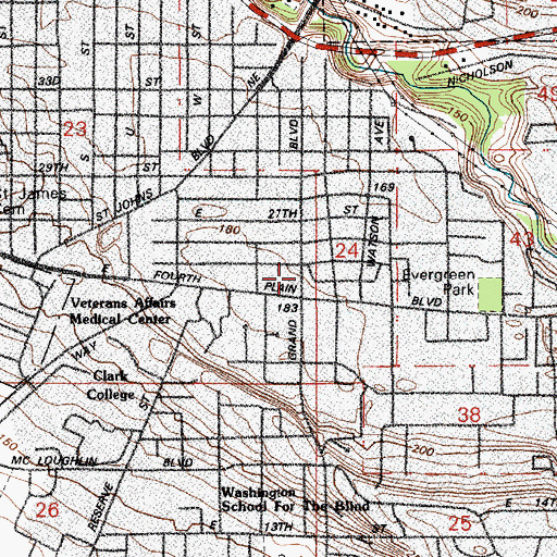 Topographic Map of New Life Friends Church, WA