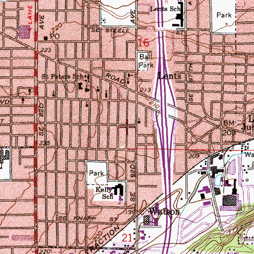 Topographic Map of New Life Missionary Church, OR