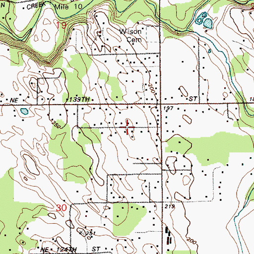Topographic Map of New Song Family Worship Center, WA
