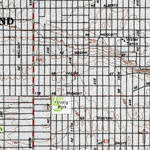 Topographic Map of New Testament Church of God in Christ, OR