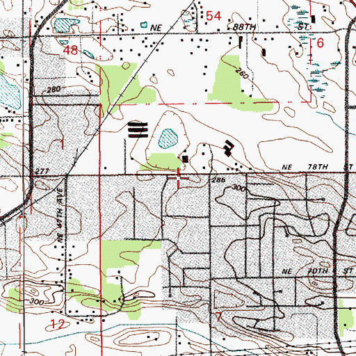 Topographic Map of Northwest District Wesleyan Church, WA