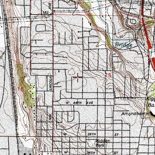 Topographic Map of Our Lady of Lourdes Church, WA