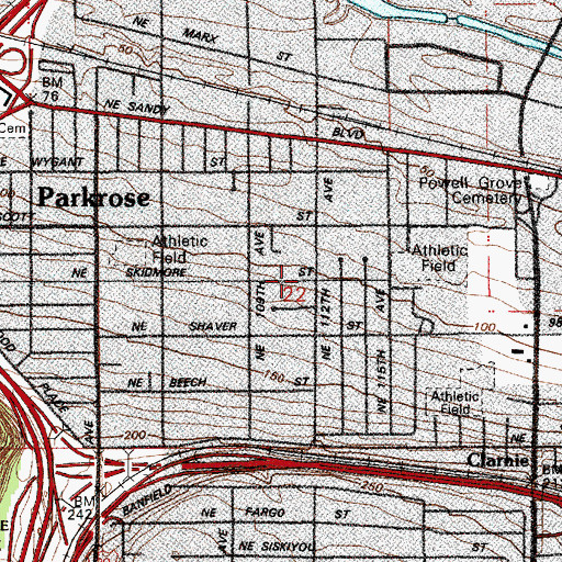 Topographic Map of Faithful Savior Ministries, OR