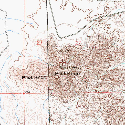 Topographic Map of Pilot Knob Mesa, CA