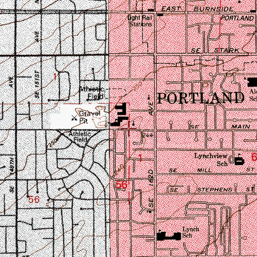 Topographic Map of Parklane Christian Reformed Church, OR