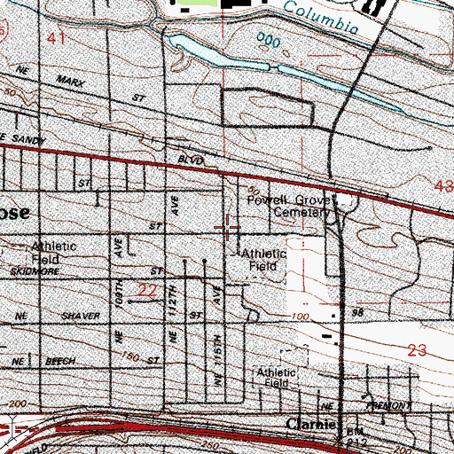 Topographic Map of Abundant Life Church - Parkrose Campus, OR