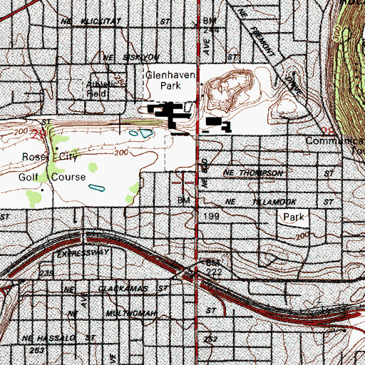 Topographic Map of Grace Foursquare Church, OR