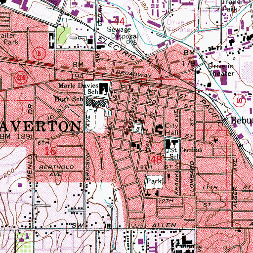 Topographic Map of Grace Korean Methodist Fellowship Church, OR