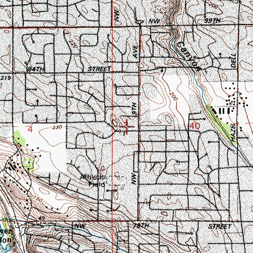 Topographic Map of Grace Point Church, WA