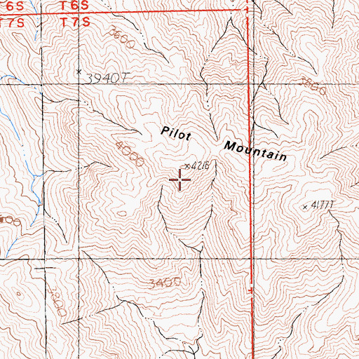 Topographic Map of Pilot Mountain, CA