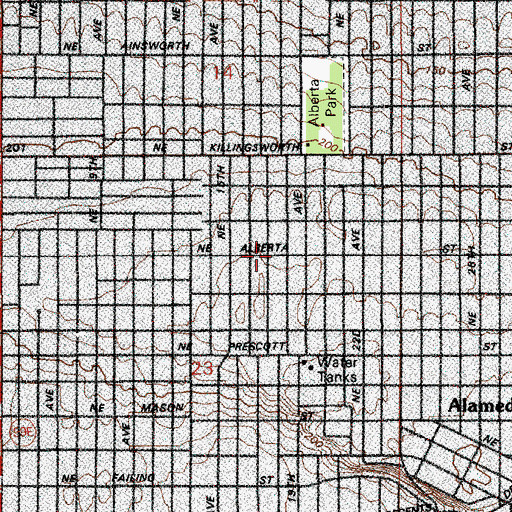 Topographic Map of Highland United Church of Christ II, OR