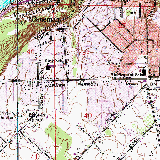 Topographic Map of Hillcrest Missionary Baptist Church, OR