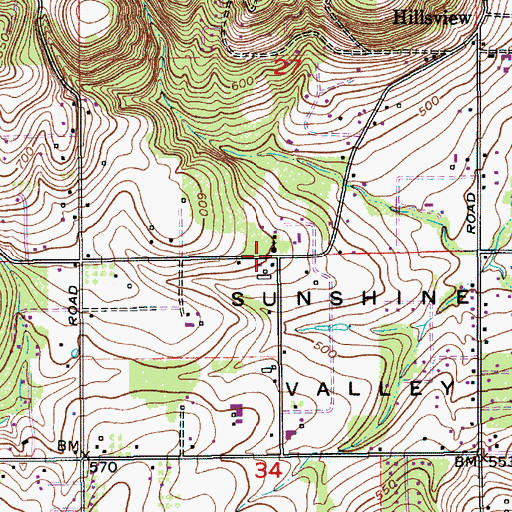 Topographic Map of Hillsview Evangelical Covenant Church, OR
