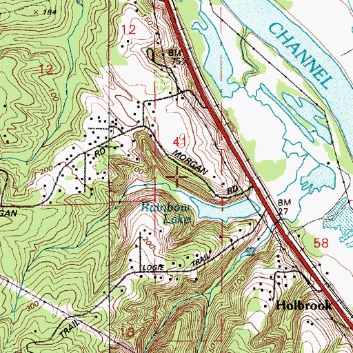 Topographic Map of Holbrook Bible Church, OR