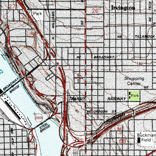 Topographic Map of Holy Rosary Church, OR