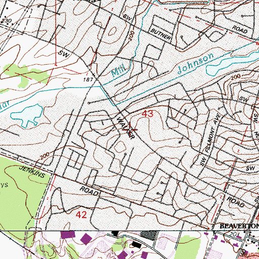 Topographic Map of Holy Trinity Catholic Church, OR