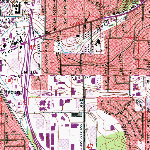 Topographic Map of Iglesia de Dios Pentecostal, OR