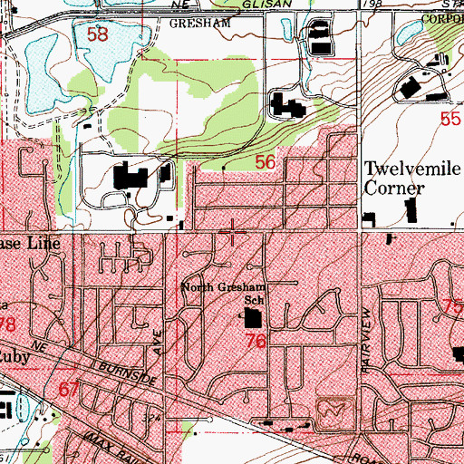 Topographic Map of Iglesia De Dios Pentecostal, OR
