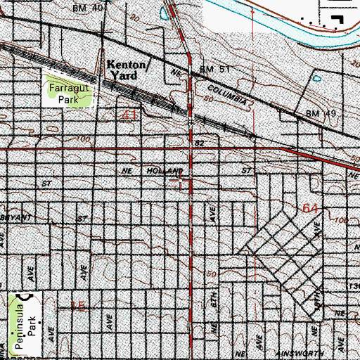 Topographic Map of Iglesia la luz del Mundo, OR
