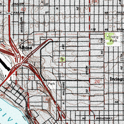 Topographic Map of Immaculate Heart Catholic Church, OR