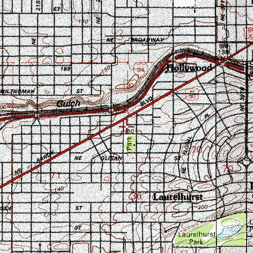 Topographic Map of Immanuel Christian Fellowship, OR