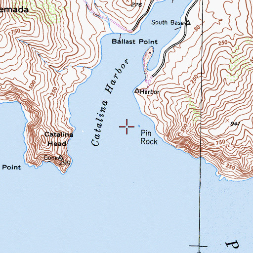 Topographic Map of Pin Rock, CA