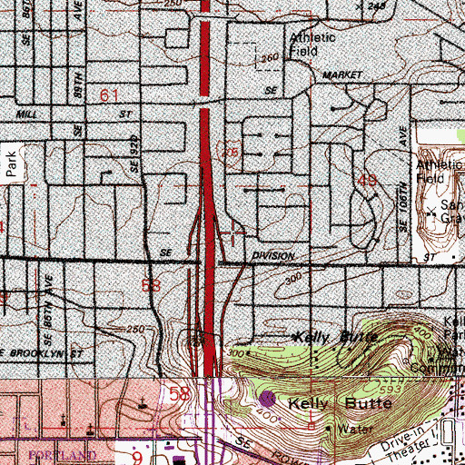 Topographic Map of Johrei Fellowship Church, OR